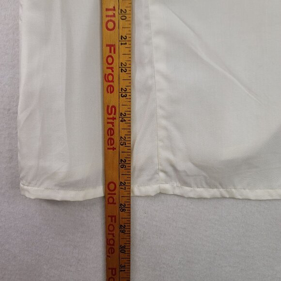 90s Vintage Susan Bristol Blouse Size 14 White w/Red Removable Bow Deadstock New - Picture 11 of 14